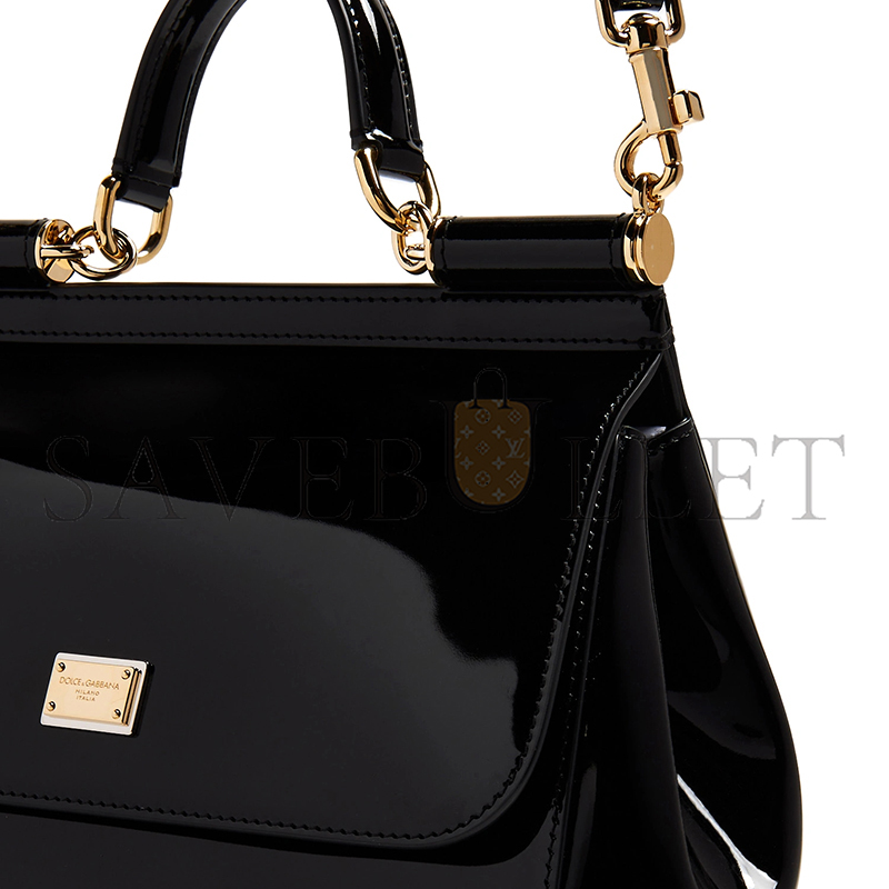 d01ce Gab*a*a sicily dauphine handbag patent leather bb6002a103780999 (25*20*12cm)